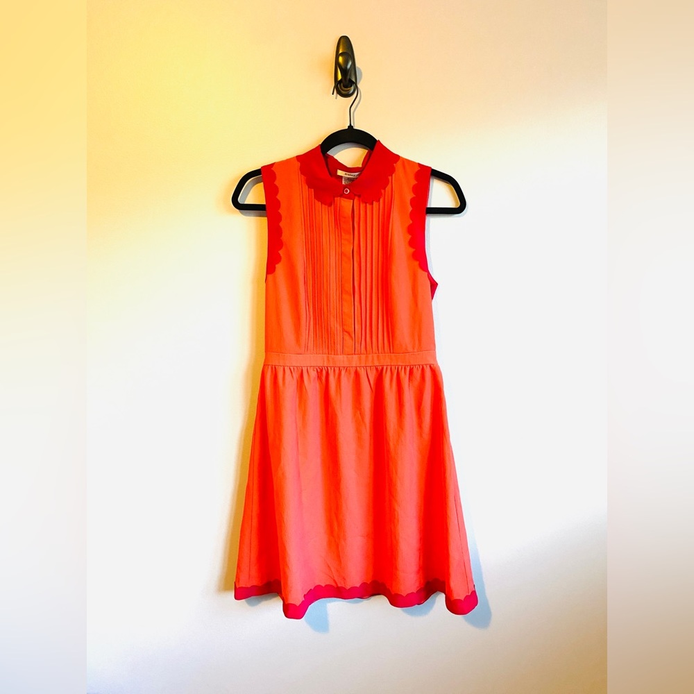 Esley Collar Dress in Orange